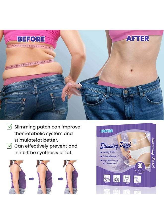 ERAYCEE 30Pcs Slimming Patch For Body Contouring, Tightens And Tones Your Skin, Helps To Improve Your Overall Health, Can Be Used Anytime and Anywhere, Belly Stickers Suitable For All Body Types - Image 5